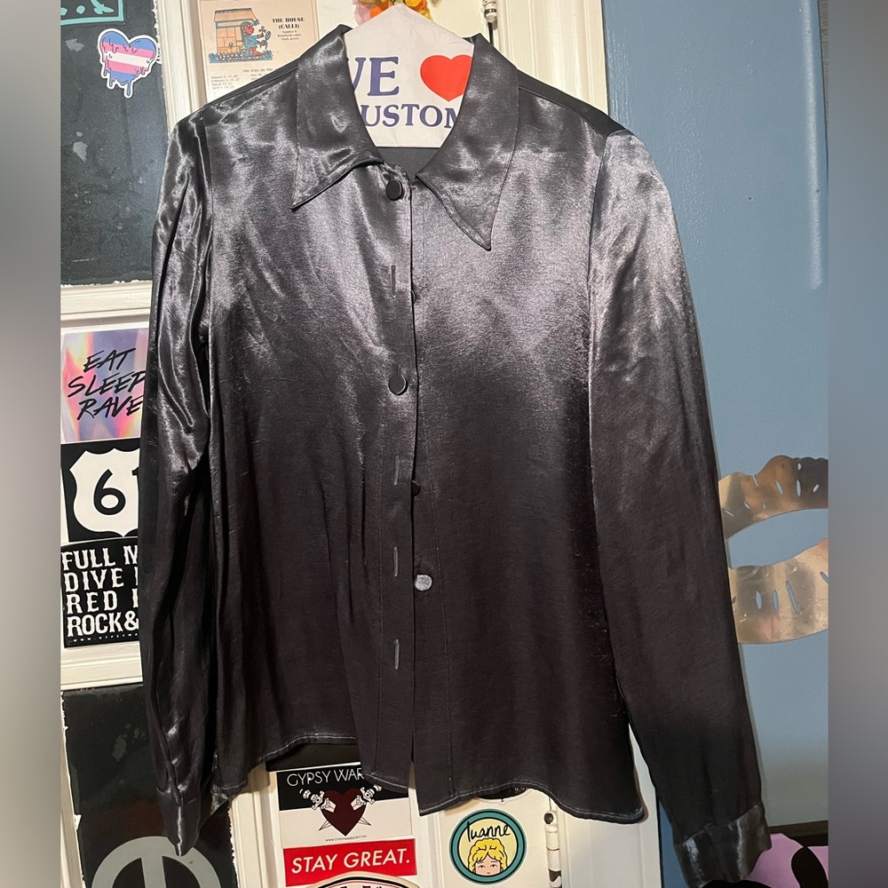 AGNÉS B GREY BLOUSE VINTAGE EARLY 2000s